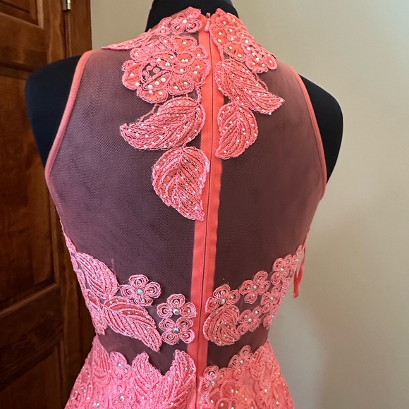 Coral sequin Aspeed prom gown - Picture 9 of 17